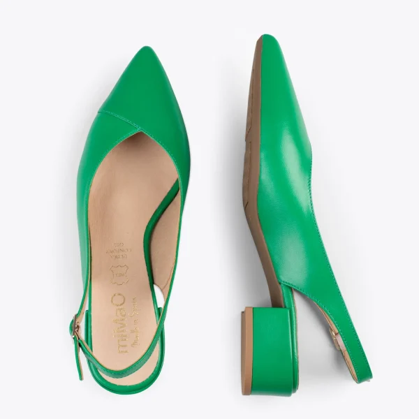 MiMaO ShopOnline HEAVEN – Slingback à Bout Fin VERT 3