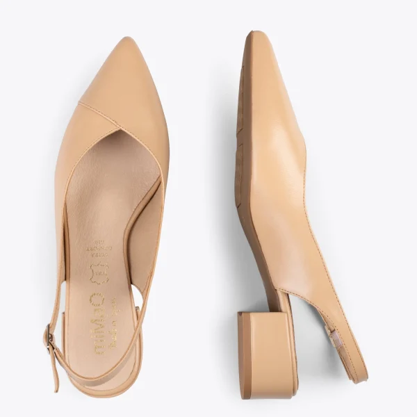 MiMaO ShopOnline HEAVEN – Slingback à Bout Fin SABLE 3