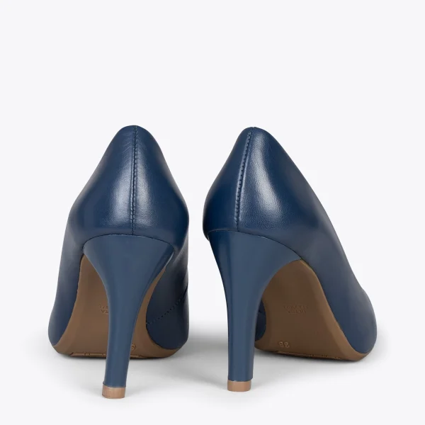 MiMaO ShopOnline GLAM – Chaussures élégantes à Talon Haut BLEU MARINE 4
