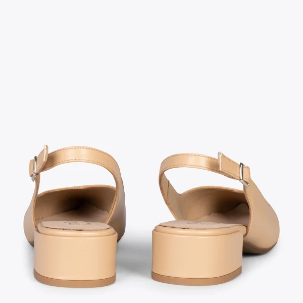 MiMaO ShopOnline HEAVEN – Slingback à Bout Fin SABLE 4