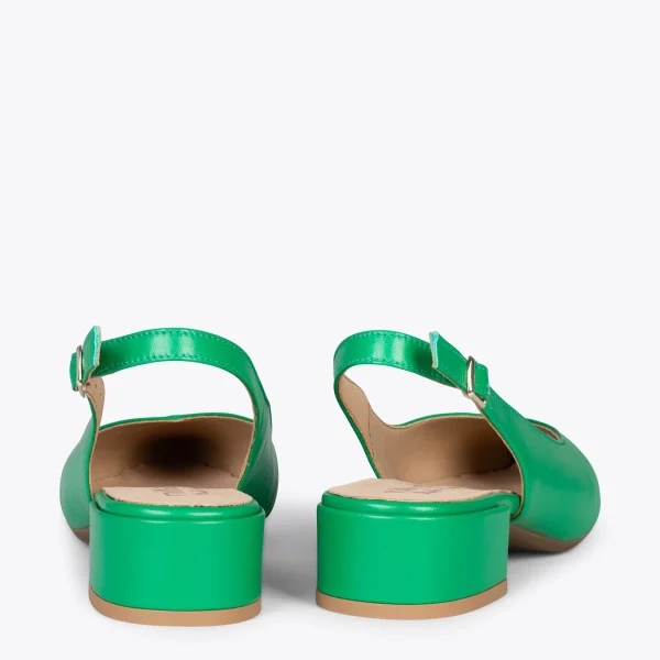 MiMaO ShopOnline HEAVEN – Slingback à Bout Fin VERT 4