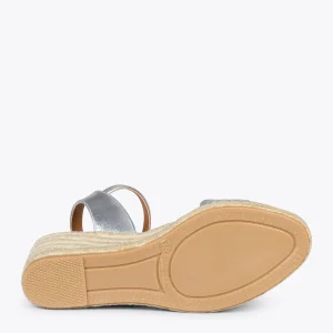 MiMaO ShopOnline TRENZA – Espadrilles En Jute Naturel Et Tige Tressée ARGENTÉ 16