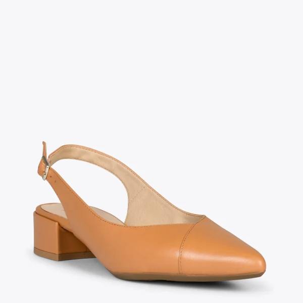 MiMaO ShopOnline HEAVEN – Slingback à Bout Fin CAMEL 5