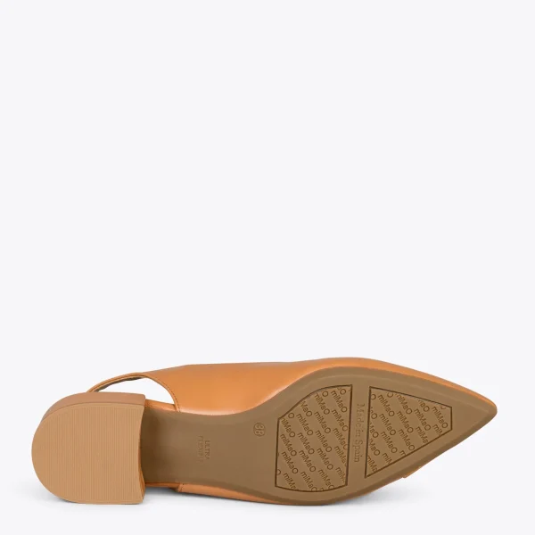 MiMaO ShopOnline HEAVEN – Slingback à Bout Fin CAMEL 6