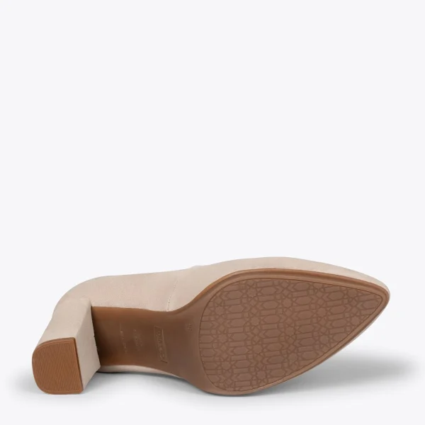 MiMaO ShopOnline URBAN – Chaussures à Talon Haut En Daim BEIGE 6