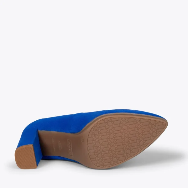 MiMaO ShopOnline URBAN – Chaussures à Talon Haut En Daim BLEU ROI 6