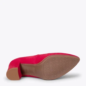 MiMaO ShopOnline URBAN S – Chaussures à Talon Moyen En Daim ROUGE 17