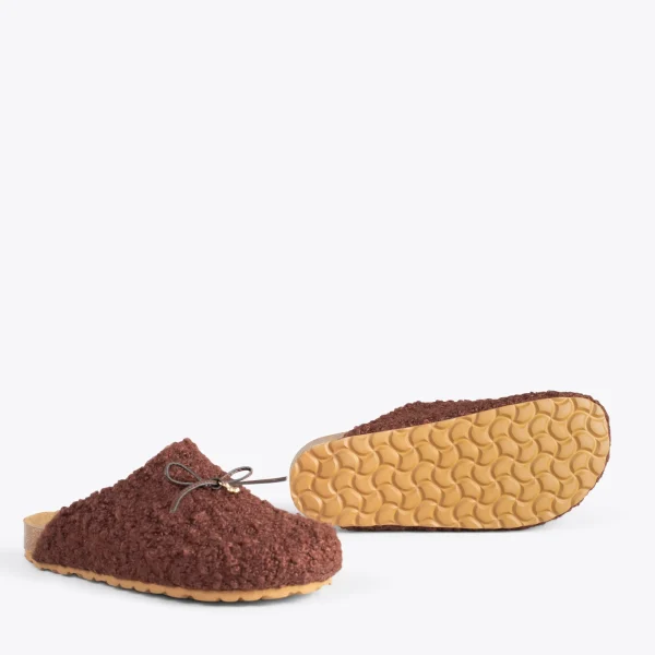 MiMaO ShopOnline SWEET DREAMS – Pantoufles à Noeud MARRON 6