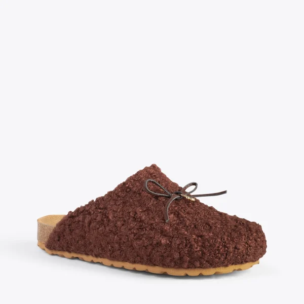 MiMaO ShopOnline SWEET DREAMS – Pantoufles à Noeud MARRON 5