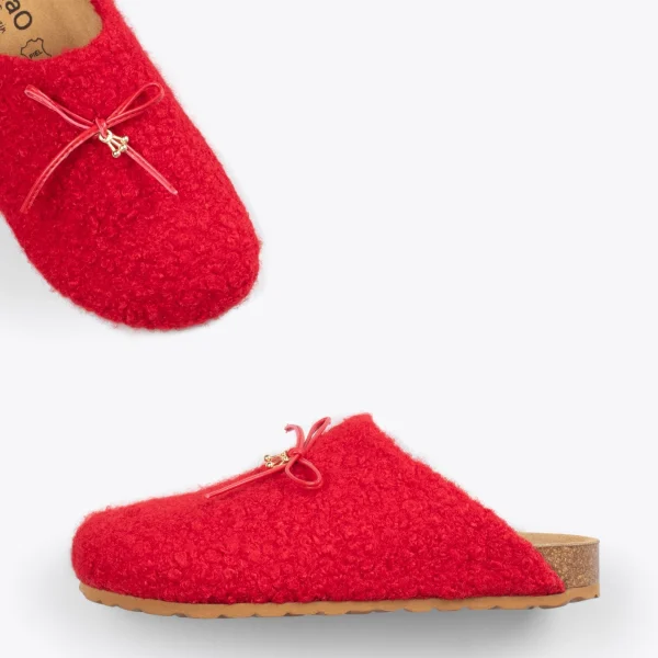 MiMaO ShopOnline SWEET DREAMS – Pantoufles à Noeud ROUGE 3