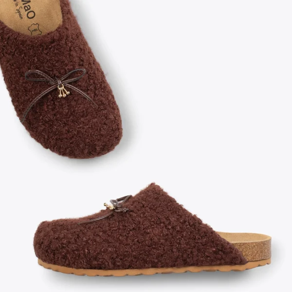 MiMaO ShopOnline SWEET DREAMS – Pantoufles à Noeud MARRON 3