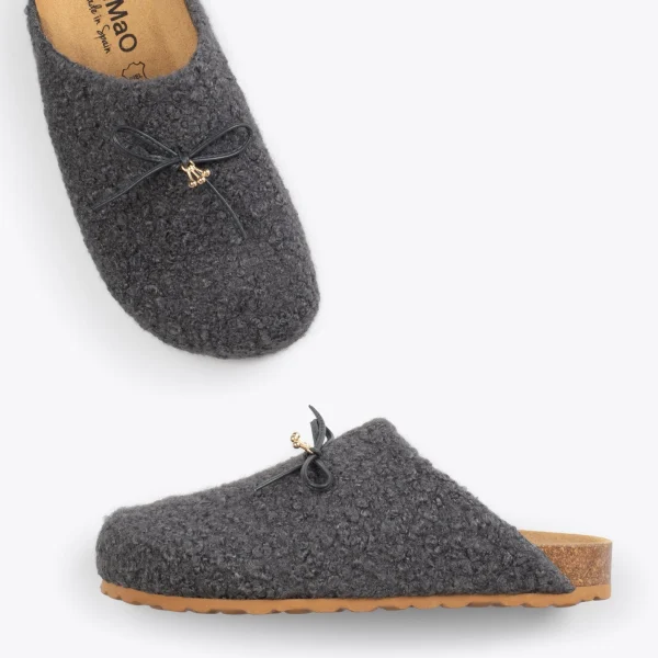 MiMaO ShopOnline SWEET DREAMS – Pantoufles à Noeud GRIS 3