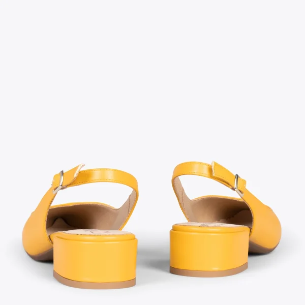 MiMaO ShopOnline HEAVEN – Slingback à Bout Fin JAUNE 4