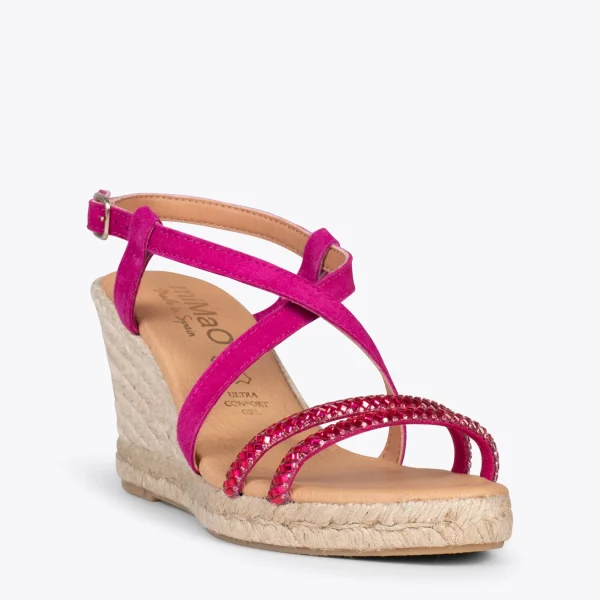 MiMaO ShopOnline MORAIRA – Espadrilles à Talon Compensé FUCHSIA 5