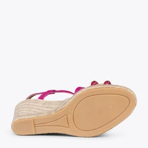 MiMaO ShopOnline MORAIRA – Espadrilles à Talon Compensé FUCHSIA 16