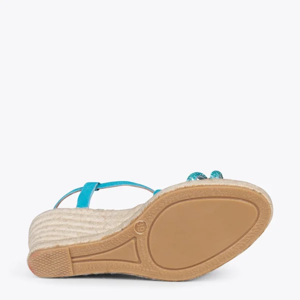 MiMaO ShopOnline MORAIRA – Espadrilles à Talon Compensé BLEU 6