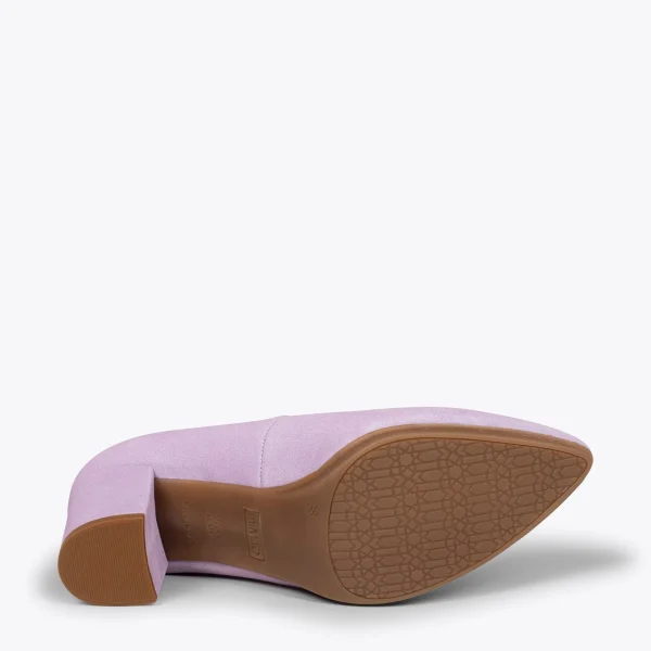 MiMaO ShopOnline URBAN S – Chaussures à Talon Moyen En Daim MAUVE 6