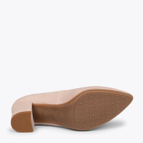 MiMaO ShopOnline URBAN S – Chaussures à Talon Moyen En Daim NUDE 6