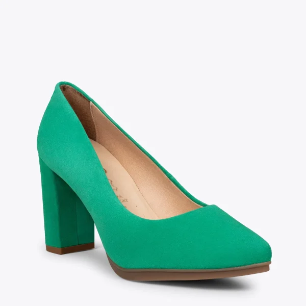 MiMaO ShopOnline URBAN – Chaussures à Talon Haut En Daim VERT 5