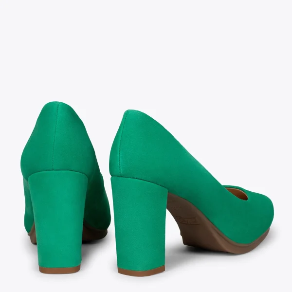 MiMaO ShopOnline URBAN – Chaussures à Talon Haut En Daim VERT 4