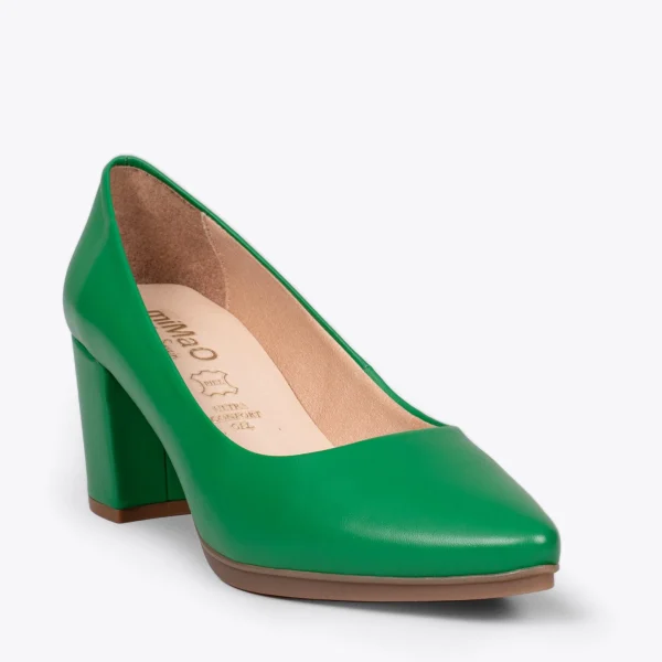 MiMaO ShopOnline URBAN S SOIRÉE – Chaussures à Talon Moyen En Cuir Nappa VERT 5