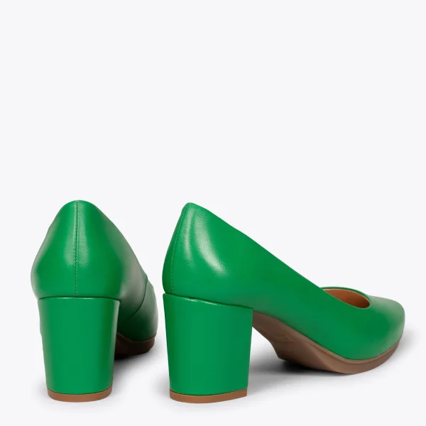 MiMaO ShopOnline URBAN S SOIRÉE – Chaussures à Talon Moyen En Cuir Nappa VERT 4