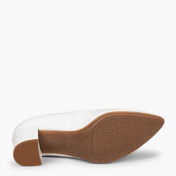 MiMaO ShopOnline URBAN S SOIRÉE – Chaussures à Talon Moyen En Cuir Nappa BLANC 6