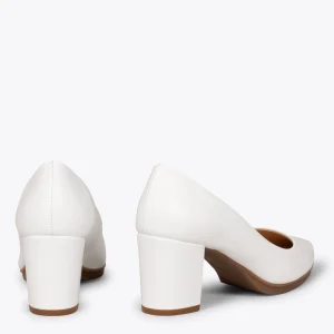 MiMaO ShopOnline URBAN S SOIRÉE – Chaussures à Talon Moyen En Cuir Nappa BLANC 13