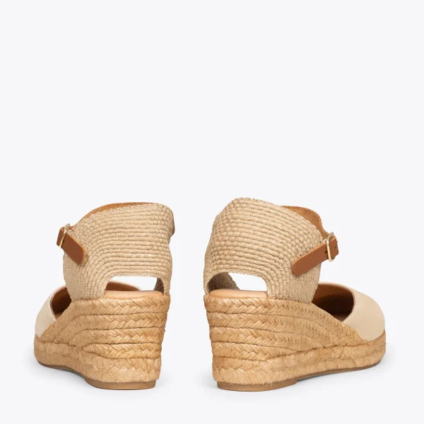 MiMaO ShopOnline ALTEA – Espadrilles à Talon Moyen BEIGE 4