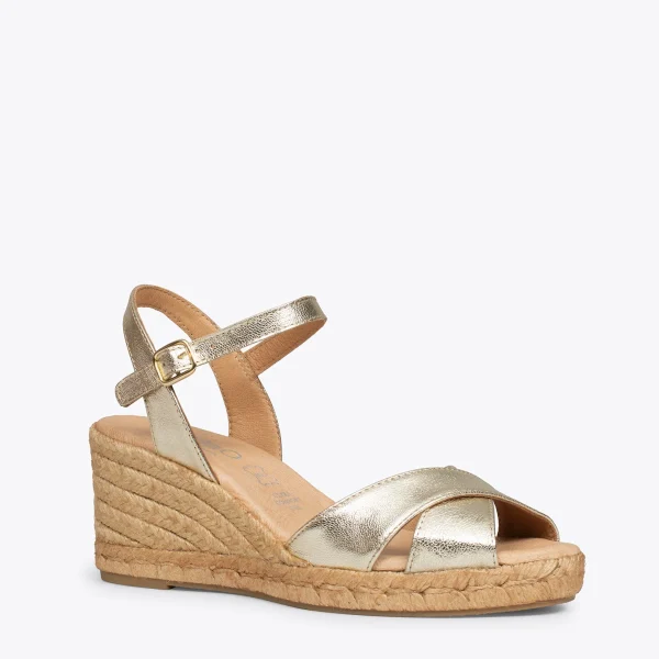 MiMaO ShopOnline CALPE – Espadrilles Artisanales à Lanières Et Boucle DORÉ 5