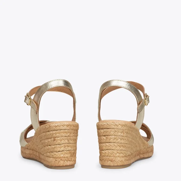 MiMaO ShopOnline CALPE – Espadrilles Artisanales à Lanières Et Boucle DORÉ 4