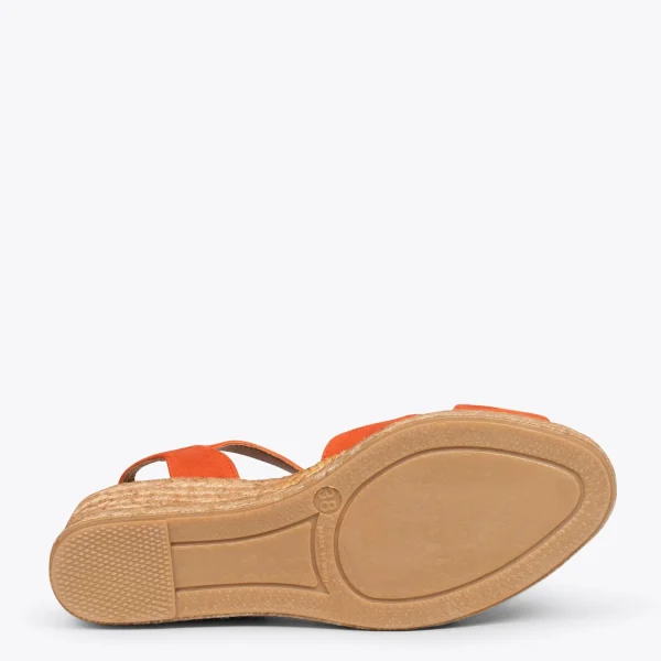 MiMaO ShopOnline CALPE – Espadrilles Artisanales à Lanières Et Boucle ORANGE 6