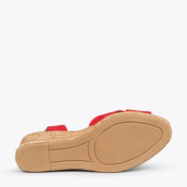 MiMaO ShopOnline CALPE – Espadrilles Artisanales à Lanières Et Boucle ROUGE 6