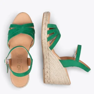 MiMaO ShopOnline HOYAMBRE – Sandales à Talon Compensé En Jute VERT 10