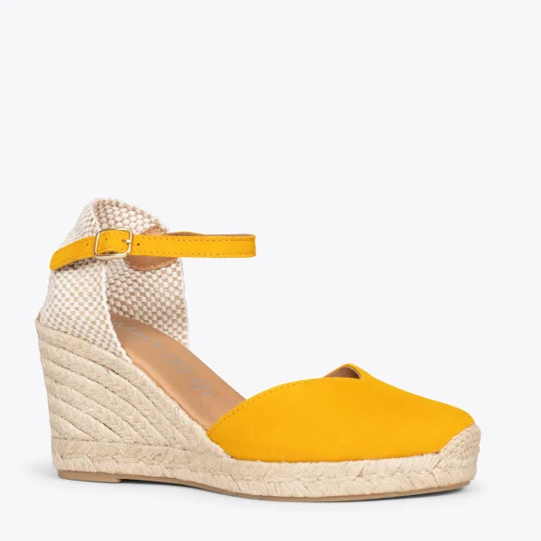MiMaO ShopOnline NERJA – Espadrilles à Talon Haut MOUTARDE 5