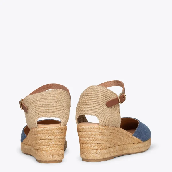 MiMaO ShopOnline ALTEA – Espadrilles à Talon Moyen JEANS 4
