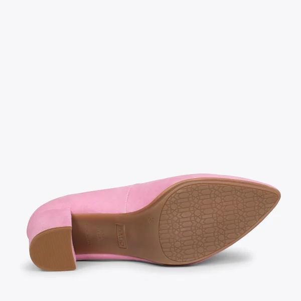 MiMaO ShopOnline URBAN S – Chaussures à Talon Moyen En Daim ROSE 6