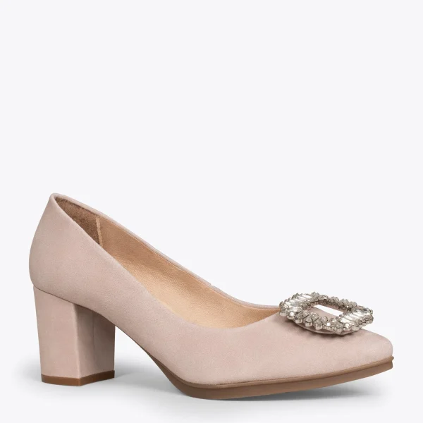 MiMaO ShopOnline URBAN S BIJOU – Chaussures à Talon Strass NUDE 5