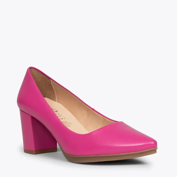 MiMaO ShopOnline URBAN S SOIRÉE – Chaussures à Talon Moyen En Cuir Nappa FUCHSIA 5