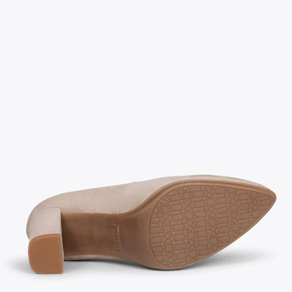 MiMaO ShopOnline URBAN – Chaussures à Talon Haut En Daim TAUPE 6