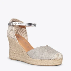 MiMaO ShopOnline CONIL – Espadrilles à Talon Haut En Lin BEIGE 15