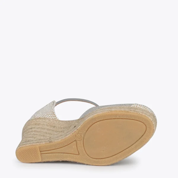 MiMaO ShopOnline CONIL – Espadrilles à Talon Haut En Lin BEIGE 6
