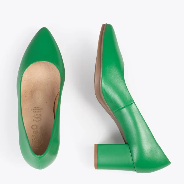 MiMaO ShopOnline URBAN S SOIRÉE – Chaussures à Talon Moyen En Cuir Nappa VERT 3