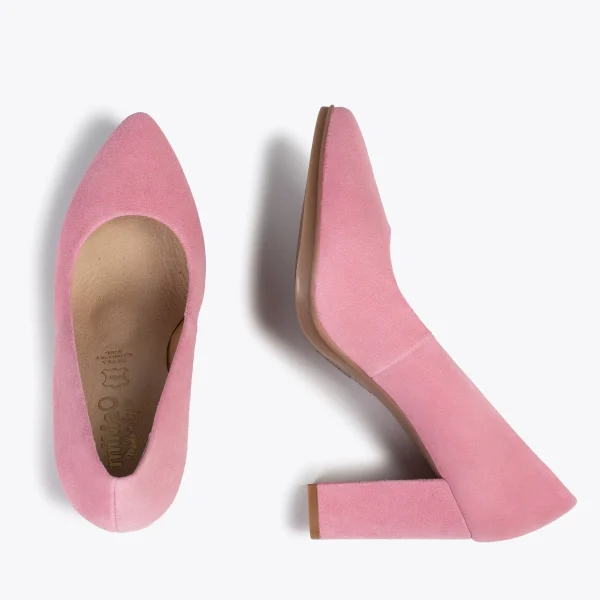 MiMaO ShopOnline URBAN – Chaussures à Talon Haut En Daim ROSE CHEWING GUM 3