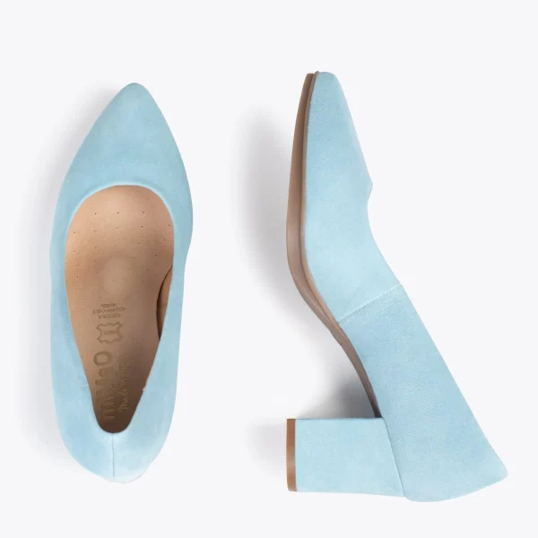 MiMaO ShopOnline URBAN S – Chaussures à Talon Moyen En Daim BLEU 3