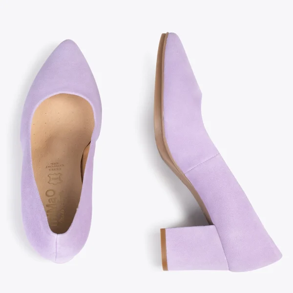 MiMaO ShopOnline URBAN S – Chaussures à Talon Moyen En Daim MAUVE 3