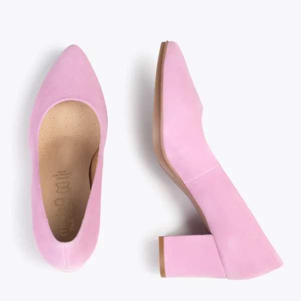 MiMaO ShopOnline URBAN S – Chaussures à Talon Moyen En Daim ROSE 3