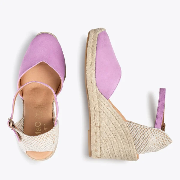 MiMaO ShopOnline NERJA – Espadrilles à Talon Haut MAUVE 3