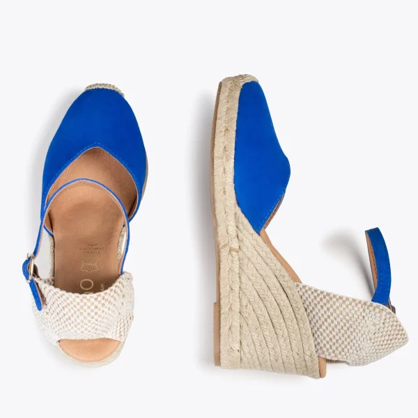MiMaO ShopOnline NERJA – Espadrilles à Talon Haut BLEU ROI 3
