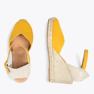 MiMaO ShopOnline NERJA – Espadrilles à Talon Haut MOUTARDE 10